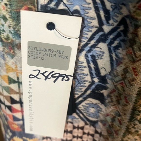 Boho suede patchwork reversible coat vest duster by Paparazzi Biz Sherpa lining - Picture 9 of 16